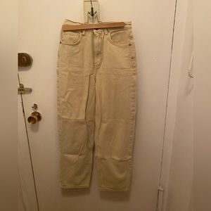 Free People sand denim, boyfriend cut